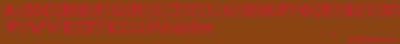 Hcapstrial Font – Red Fonts on Brown Background