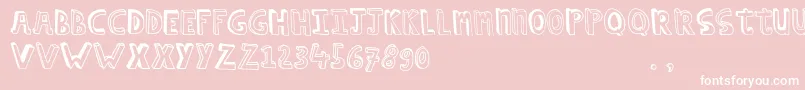 Hcapstrial Font – White Fonts on Pink Background