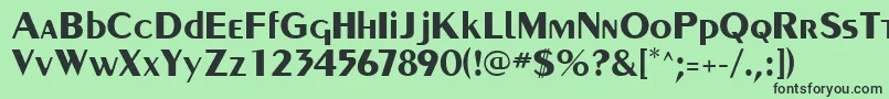 PaqueteSsiBold Font – Black Fonts on Green Background
