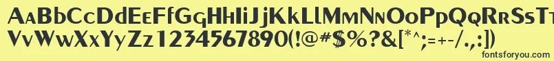 PaqueteSsiBold Font – Black Fonts on Yellow Background