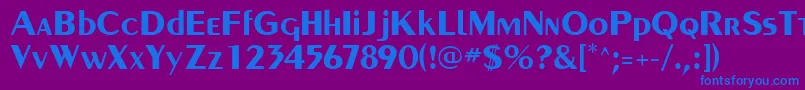 PaqueteSsiBold Font – Blue Fonts on Purple Background