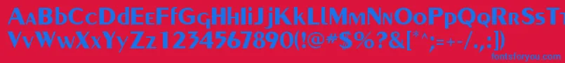 PaqueteSsiBold Font – Blue Fonts on Red Background