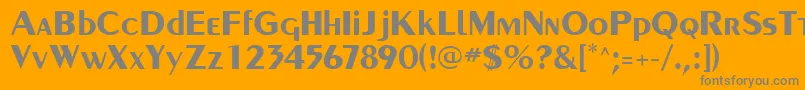 フォントPaqueteSsiBold – オレンジの背景に灰色の文字