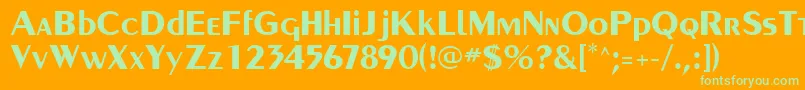 PaqueteSsiBold Font – Green Fonts on Orange Background