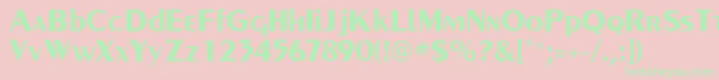 PaqueteSsiBold Font – Green Fonts on Pink Background