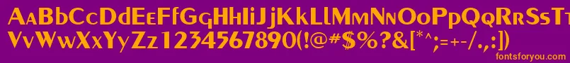 PaqueteSsiBold Font – Orange Fonts on Purple Background