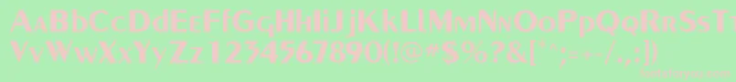 PaqueteSsiBold Font – Pink Fonts on Green Background