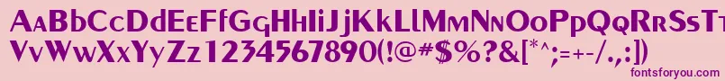 PaqueteSsiBold-Schriftart – Violette Schriften auf rosa Hintergrund