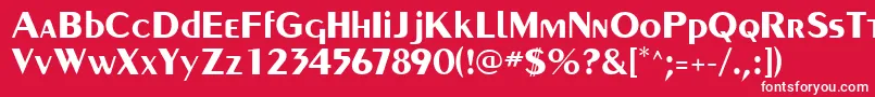 Шрифт PaqueteSsiBold – белые шрифты на красном фоне