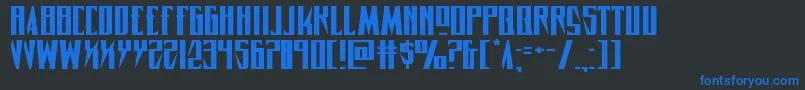 Timberwolfextraexpand2 Font – Blue Fonts on Black Background