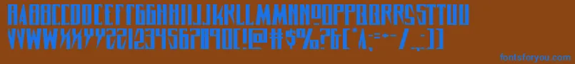 Timberwolfextraexpand2 Font – Blue Fonts on Brown Background