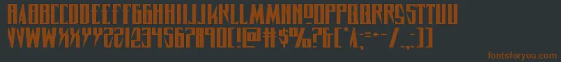 Timberwolfextraexpand2 Font – Brown Fonts on Black Background
