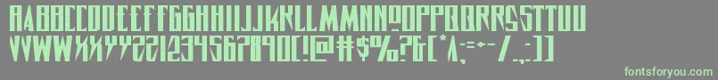 Timberwolfextraexpand2 Font – Green Fonts on Gray Background