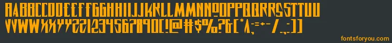 Timberwolfextraexpand2 Font – Orange Fonts on Black Background