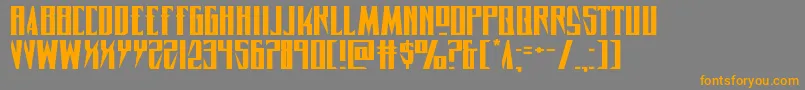 Timberwolfextraexpand2 Font – Orange Fonts on Gray Background