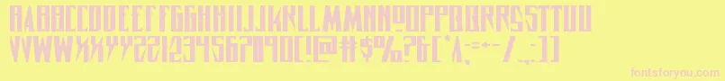 Timberwolfextraexpand2 Font – Pink Fonts on Yellow Background