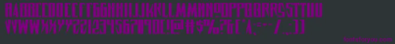 Timberwolfextraexpand2 Font – Purple Fonts on Black Background
