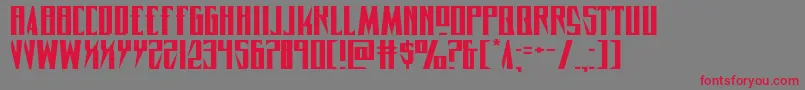 フォントTimberwolfextraexpand2 – 赤い文字の灰色の背景