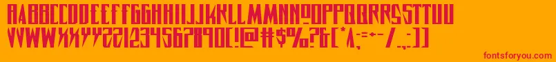 Timberwolfextraexpand2 Font – Red Fonts on Orange Background