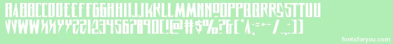 Timberwolfextraexpand2 Font – White Fonts on Green Background