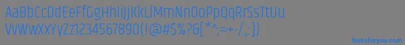 フォントKhandLight – 灰色の背景に青い文字
