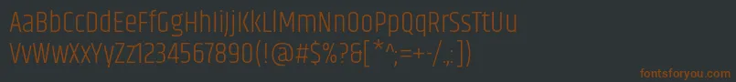 Czcionka KhandLight – brązowe czcionki na czarnym tle