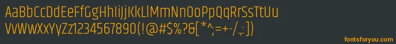 フォントKhandLight – 黒い背景にオレンジの文字