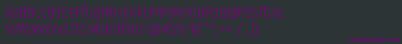 Шрифт KhandLight – фиолетовые шрифты на чёрном фоне