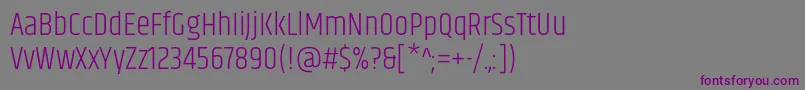 Шрифт KhandLight – фиолетовые шрифты на сером фоне