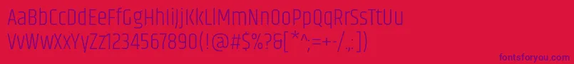 KhandLight Font – Purple Fonts on Red Background