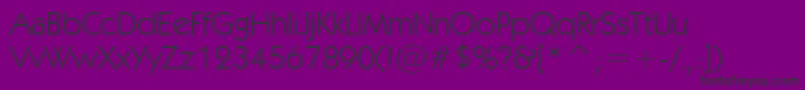 Czcionka Kabeln – czarne czcionki na fioletowym tle