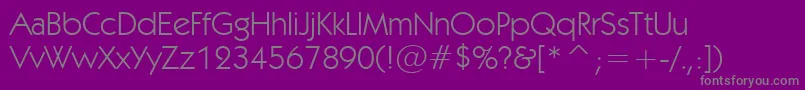 Weitere Informationen zur Kabeln-Schriftart Kabeln-Schriftart – Graue Schriften auf violettem Hintergrund