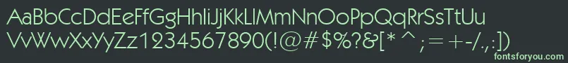 フォントKabeln – 黒い背景に緑の文字