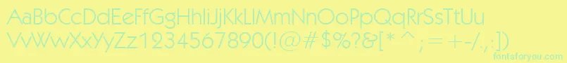Saiba mais sobre a fonte Kabeln Fonte Kabeln – fontes verdes em um fundo amarelo