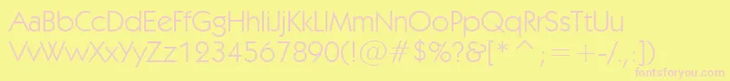 Kabeln-Schriftart – Rosa Schriften auf gelbem Hintergrund