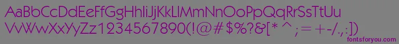 Kabeln Font – Purple Fonts on Gray Background