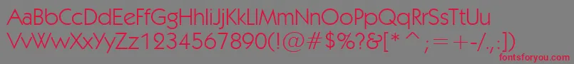 Kabeln Font – Red Fonts on Gray Background