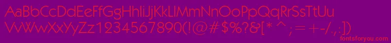 Kabeln Font – Red Fonts on Purple Background
