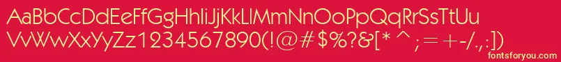 Kabeln Font – Yellow Fonts on Red Background