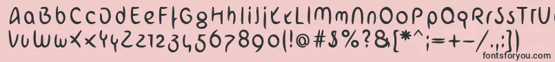 ArabstrokeLtRegular Font – Black Fonts on Pink Background