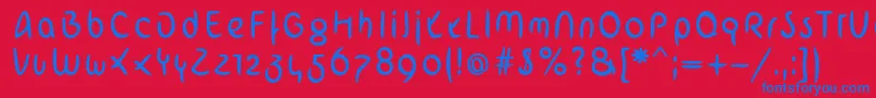 ArabstrokeLtRegular Font – Blue Fonts on Red Background