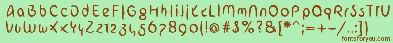 ArabstrokeLtRegular Font – Brown Fonts on Green Background