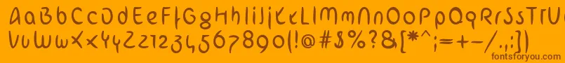 ArabstrokeLtRegular Font – Brown Fonts on Orange Background