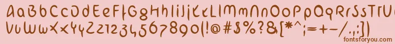 ArabstrokeLtRegular Font – Brown Fonts on Pink Background