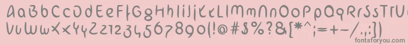 ArabstrokeLtRegular Font – Gray Fonts on Pink Background