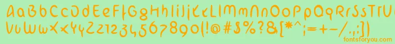 ArabstrokeLtRegular Font – Orange Fonts on Green Background