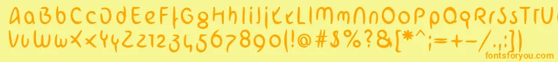 ArabstrokeLtRegular Font – Orange Fonts on Yellow Background