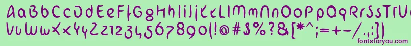 ArabstrokeLtRegular Font – Purple Fonts on Green Background