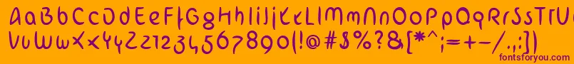 ArabstrokeLtRegular Font – Purple Fonts on Orange Background