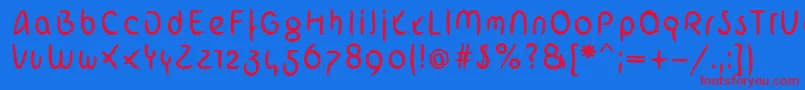 ArabstrokeLtRegular Font – Red Fonts on Blue Background